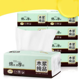 Ynlkorvg Bath Pumping Paper Household Cleaning Napkin Tissue 8 Packs Toilet Towels