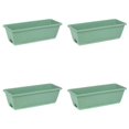 thumbnail image 1 of 4PCS Window Box Planter with Drainage Holes & Matching Saucers,17 Inch Plastic Rectangular Flower Pot for Vegetables Herbs Flower for Indoor Outdoor Garden Decor Patio Balcony Windowsill Deck Railing, 1 of 5