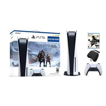 PlayStation 5 Édition avec Disque Ensemble God of War Ragnarök avec Ghost of Tsushima Director's Cut et Étui de Manette Mytrix