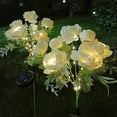 thumbnail image 1 of PEONAVET Plastics Floor Lamp Outdoor Solar Peony Flower Lantern 7 Heads LED Simulation Flower Waterproof Lights For Garden Decoration In Paths Yards And Terraces, 1 of 6