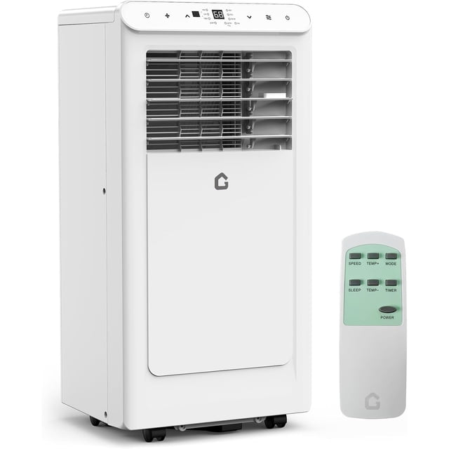 10500 BTU Portable Air Conditioners, 3-In-1 Portable AC Units for Rooms with Dehumidifier, Quiet Room Air Conditioner Cools Up to 450 Sq.Ft., Energy Efficient, Remote, 24Hrs Timer, Auto Swing, White