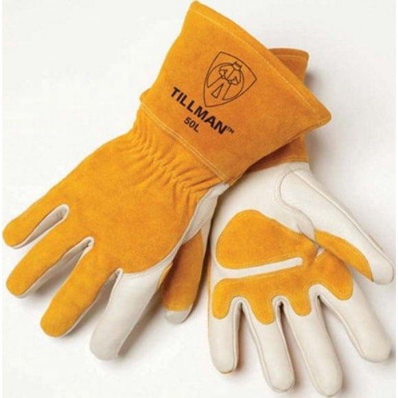 Tillman 50 Top Grain Split Cowhide Fleece Lined MIG Welding Gloves, Large