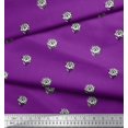 thumbnail image 2 of Soimoi Satin Silk Fabric Floral Block Print Fabric by The Yard 42 Inch Wide, 2 of 3