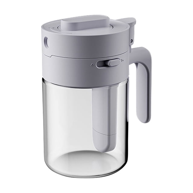 Binwennn Tall Food Storage Containers Kitchen Containers Snack Storage ABS Transparent Glass Jar With Lid And Spoon Flexible Storage Containers Discharging Airtight Container Lockable Canister Small