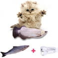 thumbnail image 3 of 50 % de Rabais! 30CM Chat Jouet Simulation Poisson Jouet Chat Menthe USB Charge Argent Arowana, 3 of 6