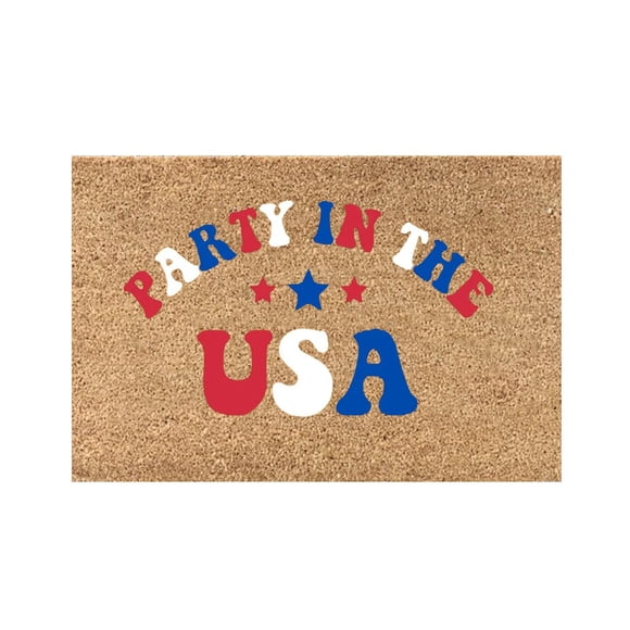 Funny Door Mat Mar 4th of July Doormat Party In The Usa Entry Way Rugs Indoor 16x24IN Summer Door Mats Home Gifts for Housewarming Washable Low-Profile Inside Entry Doormats for Entryway