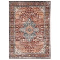 thumbnail image 1 of Carter 5' x 7' Washable Area Rug, Rust and Ivory, 1 of 8