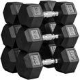 thumbnail image 1 of MAGMA Premium Rubber Hex Dumbbell Sets, 1 of 8