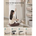 thumbnail image 4 of SONGMICS 43 Inches Folding Storage Ottoman Bench, Storage Chest, Footrest, Padded Seat, Cream White, 4 of 5