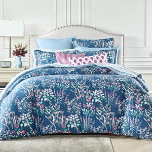 Sky Midnight Meadow Duvet Covers, Navy, Full/Queen