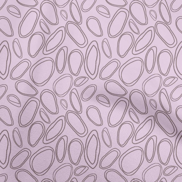 oneOone Silk Tabby Light Pink Fabric Abstract Circle Fabric For Sewing Printed Craft Fabric By The Yard 42 Inch Wide