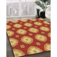 thumbnail image 3 of Ahgly Company Tapis d'Intérieur Lavables à la Machine, Carrés, Transitionnels, Rouges, 3 Pi Carrés, 3 of 7