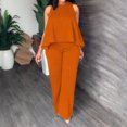 thumbnail image 1 of zanvin Ensembles 2 Pcs pour Femmes, Mode Femmes Été Décontracté Uni Sans Manches Chemisiers Col Rond Hauts Pantalons Longs, 1 of 5