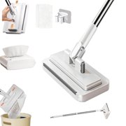 Hands-Free Multi-Purpose Flat Mop – Lazy Cleaning & Face Towel,Cloth Changing Mini Mops, Lightweight with 360° Swivel Head & Locking Head, for Floors, Under Furniture, Kitchens & Bathrooms
