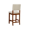thumbnail image 4 of Linon Milano 24.8" Wood Counter Stool in Cream, 4 of 15