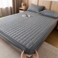thumbnail image 2 of Bdday Cooling Sheets 6.56 X 5.9ft Thickened Mattress Companion Modern Style Brown Bed Hat with Texture Design Perfectly Adapted To Your Mattress Create A Comfortable Bedroo Queen Sheets, 2 of 6