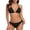 Black, variant on Women Halter Bikini String 2 Piece Triangle Swimsuit Tie Side Swimwear