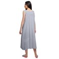 thumbnail image 3 of Moomaya Womens Lace Border Sleepwear For Ladies Button Placket Nightdress, 3 of 5