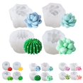 thumbnail image 2 of 4PCS Succulent Mold Creative DIY Resin Art Mold Silicone Soap Mold Epoxy Mold, 2 of 10