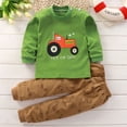 thumbnail image 2 of Pisexur Tenue d'Automne pour Bébé Fille Garçon, Ensemble 2 Pcs, Ensembles de Pyjamas pour Tout-Petit Bébé, Chandails à Col Rond à Manches Longues et Pantalons, Mode Décontractée, Ensemble de Vêtements de Nuit en Coton pour Garçons, 3 Mois à 6 Ans, 2 of 3