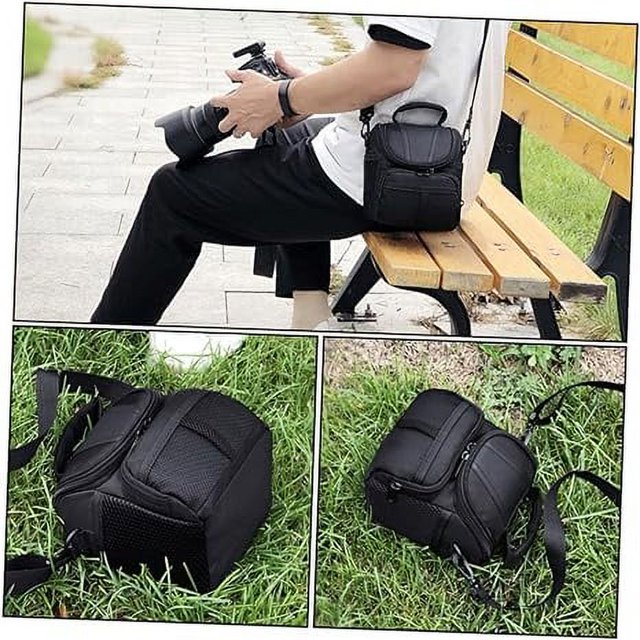 SUTENGDA Camera Bags For Photographers Small Camera Bag Nylon Camera Bag Backpacks for Traveling Carry Waterproof Black Camera Case Bag Compatible Camera Storage Bag D40 Black