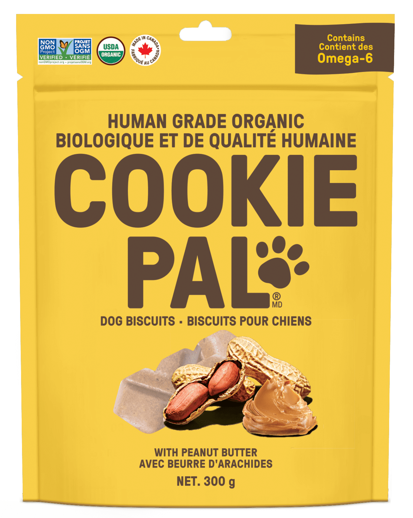 COOKIE PAL Peanut Butter Biscuits Human Grade and Organic Dog Treats 300g