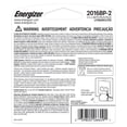 thumbnail image 4 of Pile miniature Energizer 2016 au lithium, emballage de 2, 4 of 7