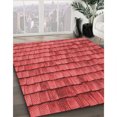 thumbnail image 3 of Ahgly Company Tapis d'Aire Intérieur Lavable à la Machine, Carré, Transitionnel, Rouge, 8 Pieds Carré, 3 of 7