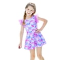 thumbnail image 1 of Kids Girls Rash Guard Swimsuits Cartoon Long Sleeve Sun Protection Summer Bathing Suit for Kids 6-7 Years Girls Clothing, 1 of 9