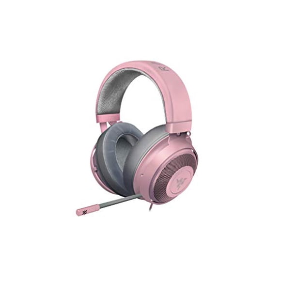 Razer Kraken Casque de Jeu 2019: Cadre en Aluminium Léger - Micro Rétractable à Réduction de Bruit - pour PC, Xbox, PS4, Nintendo Switch - Quartz Rose