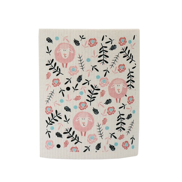 Kitchen Cleaning Cloth Bowls Washing Towel Dishes Wash Rag Kitchens Tools Household Absorbent Dish Cloths with Lovely Patterns Sheep