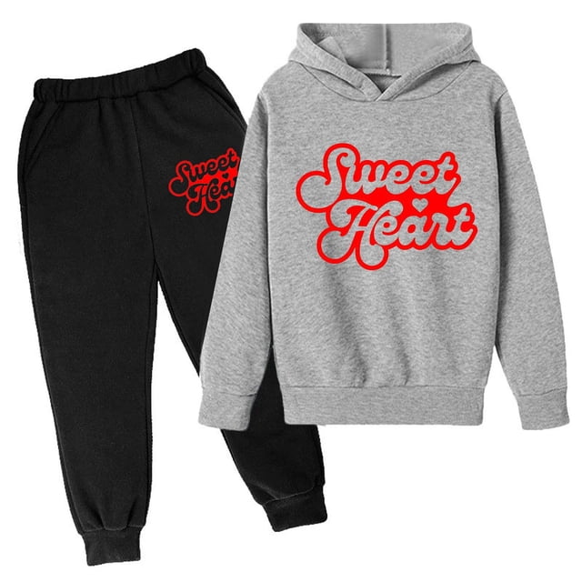 FhsagQ Tenues pour Garçons Automne et Hiver Ensemble à Capuche Imprimé 3-4 Ans