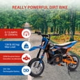 thumbnail image 3 of EDTara 24V Ride on Motorcycle for Kids,13.6MPH Fast Speed Electric Battery-Powered Off-Road Motocross with 250W Strong Motor, Chain-Driven,Leather Seat,Disc Brake,Air-Filled Tires, 3 of 8