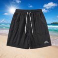 thumbnail image 1 of Styesk Mens Shorts Men Solid Color Casual Fashion Loose Drawstring Pockets Exercise Beach Shorts Pants, 1 of 6