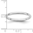 thumbnail image 2 of 925 Sterling Silver 2mm Half Round Size 10 Band Ring, 2 of 2