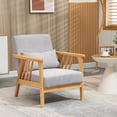 thumbnail image 2 of HOMCOM Accent Chairs with Pillow, Cushioned Seat and Back, Arm Chair, 2 of 10