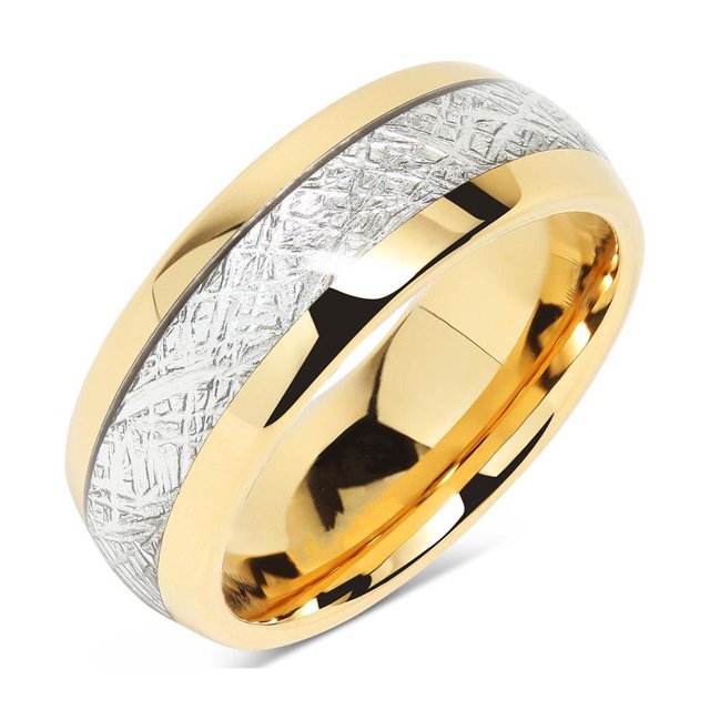 letairis Stainless Steel Ring Jewelry Delicate Rings Dressing Up Decorative Accessory for Wedding Engagement Party Daily Working Gold Size 10