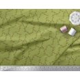 thumbnail image 3 of Soimoi Green polyester Crepe Fabric Leaves & Geometric Print Sewing Fabric Yard 42 Inch Wide, 3 of 5
