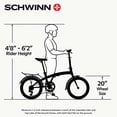 thumbnail image 5 of Schwinn 20-Inch Loop Folding Bike, Black, 5 of 5