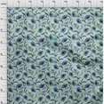 thumbnail image 4 of oneOone Rayon Turquoise Blue Fabric Florals Fabric For Sewing Printed Craft Fabric By The Yard 56 Inch Wide, 4 of 5
