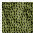 thumbnail image 4 of Soimoi Green Moss Georgette Fabric Snow & Cedar Tree Printed Fabric 1 Yard 42 Inch Wide, 4 of 5