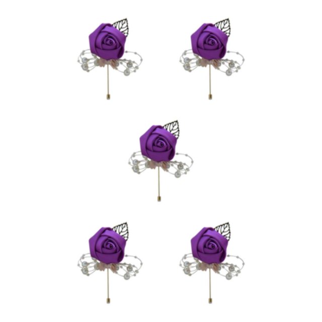 Youkk Cloth Chic And Stylish Brooch Pin Fashion Statement With Exquisite Piece Modern Minimalist Corsage red purple 5Set