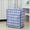 thumbnail image 2 of Big Sale ! Huayishang Home Textile Storage,Storage Case,Large Capacity Storage Bags Large Plastic Checkered Storage Laundry Bag with Zipper & Handles for Shopping Moving Travel, 2 of 7