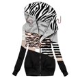 thumbnail image 2 of Ruimatai Women's Solid Stitching Drawstring Hooded Slim Fashion Jacket Coat Outwear, 2 of 4