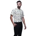 thumbnail image 2 of BESTMAN Slim Fit Shirts For Men Button Down Short Sleeve Printed Shirts For Boys, 2 of 5