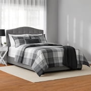 Mainstays 5-Piece Plaid Comforter Set, Double/Queen