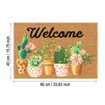 thumbnail image 3 of Front Door Rugs Indoor Entrance Coir Door Mats Cute Doormat Waterproof Summer Outdoor Rug Non Slip Doormat Easy to Clean Perfect for Indoor and Outdoor Use, 16x24 Inch Green Plant Pattern, 3 of 6