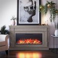 thumbnail image 1 of Ameriwood Home Elmcroft Wide Mantel with Linear Electric Fireplace, Rustic Gray, 1 of 8
