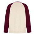 thumbnail image 5 of cfhntfmh Chandail à Col Rond pour Hommes Mode à Blocs de Couleur Manches Longues Chandail à Enfiler Hauts Chaud en Molleton Chandails de Base Automne Hiver Manteau, 5 of 5