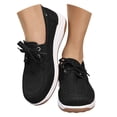 thumbnail image 1 of Dakaela Espadrilles en Toile à Plateforme pour Femmes, Décontractées, à Lacets, Tennis, Course, Classiques, Marche, Plates, 1 of 7